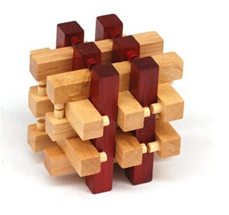 educational handheld 3D magic wooden cube puzzle
