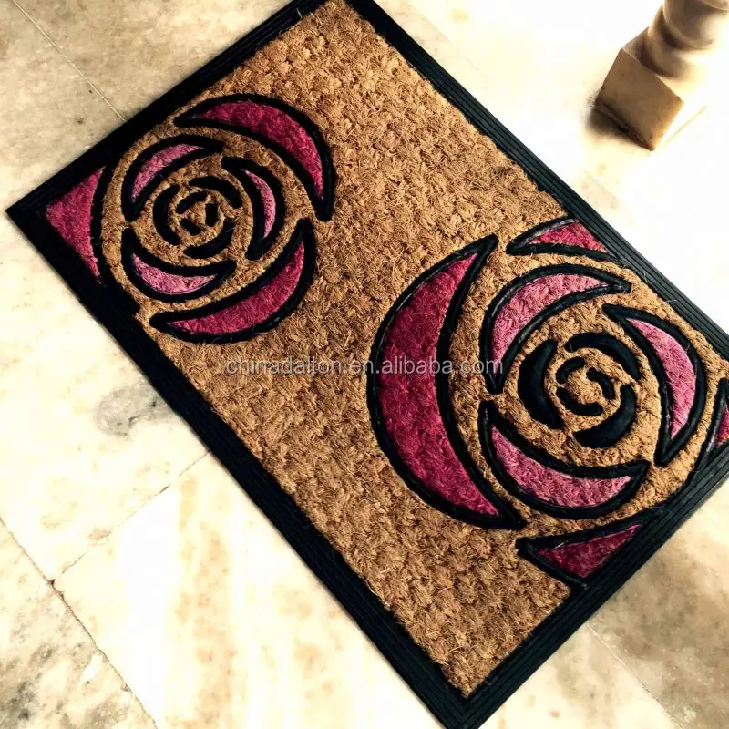 Half Circle Round Rubber Coir Doormat BSCI Audited