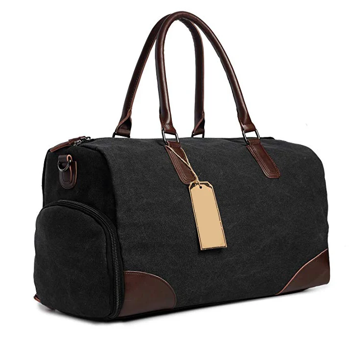 Спортивная сумка для спортзала с отделением для обуви, кожаный холщовый чемодан, сумка-тоут через плечо для путешествий, Спортивная дорожная сумка