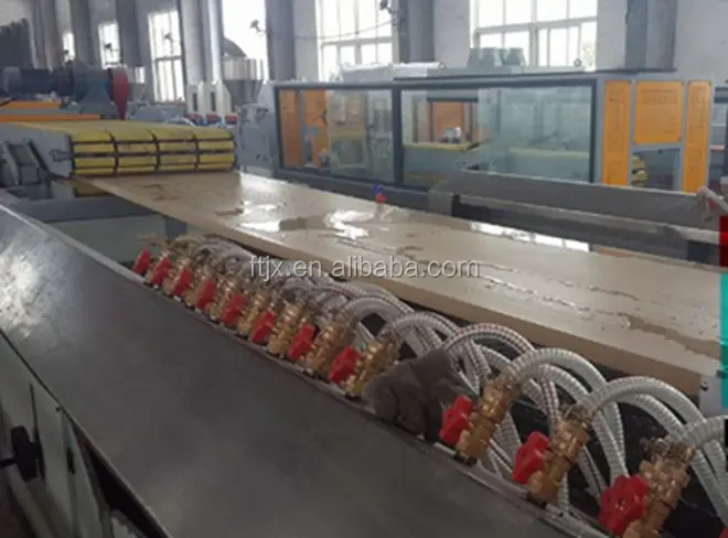 China supplier pvc wood plastic composite door panel making machine /wpc profile production line