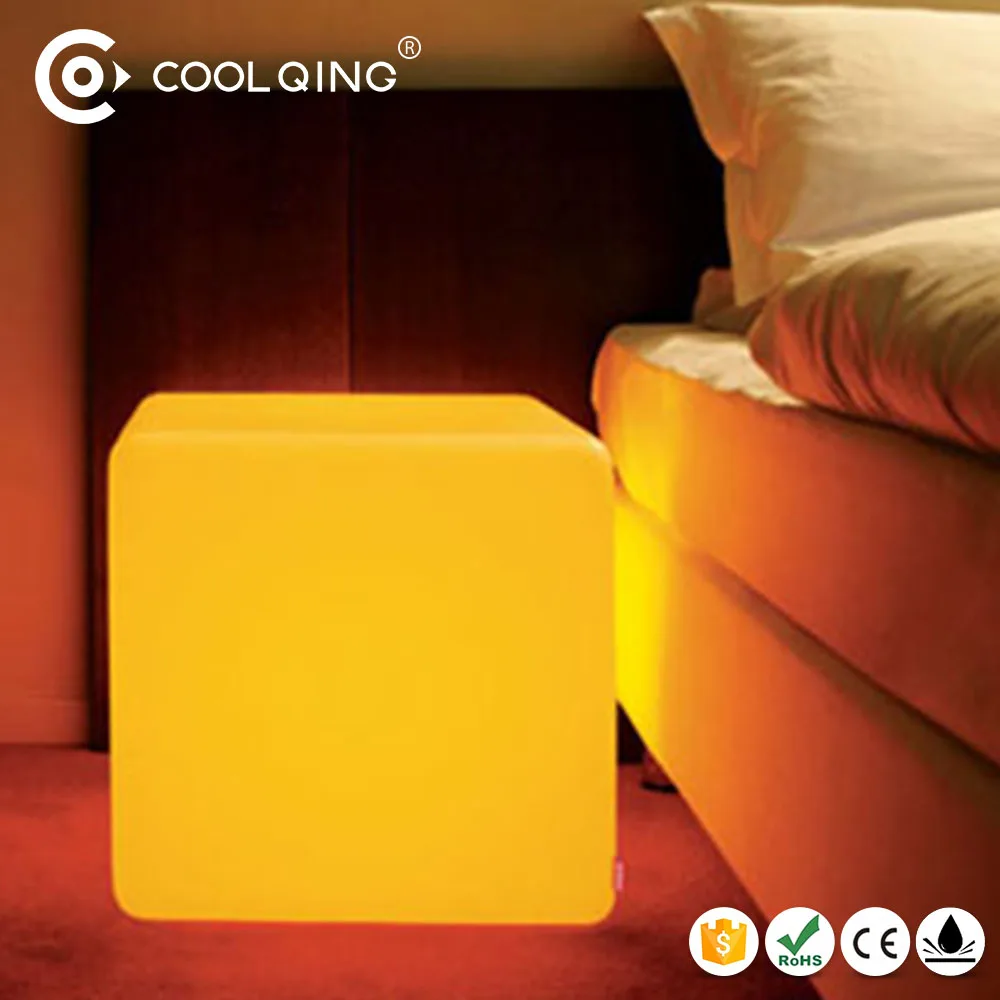 20cm LED cube factory price commercial furniture color changing bar led cube stool