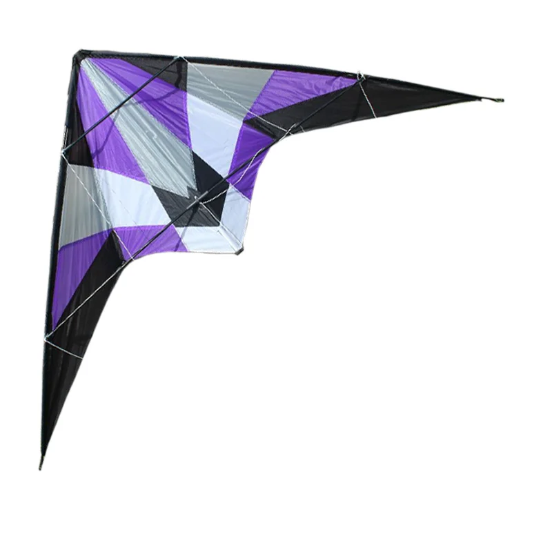 Outdoor sport 1.8m nylon dual line stunt kite with resin rod