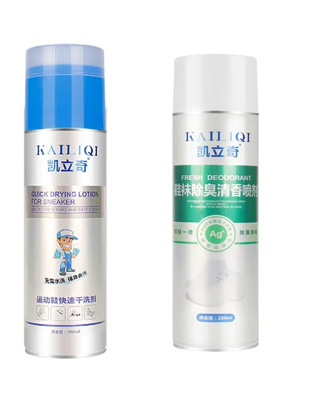Sneaker Sport Shoe Cleaner Spray with shoe rush head