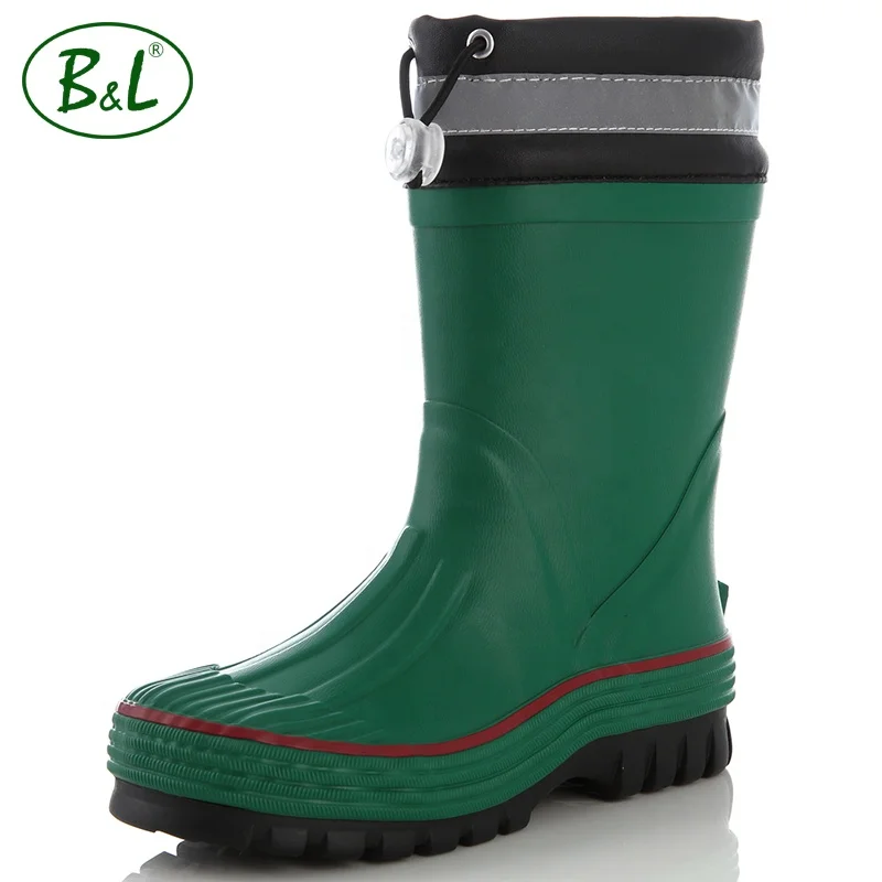 
Waterproof reflective heel kick brand name boots rubber boots for rain 