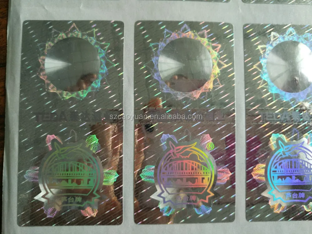 High Quality Customized Colorful Hologram Laser Stickers