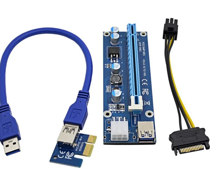 6-pin usb 3.0 pci-e 1x to 16x riser ver 006c