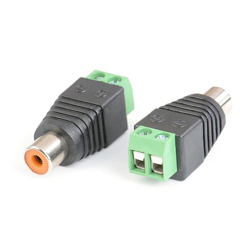 Power plug DC 2.1x5.5 mm cable mount  screw contacts 2,1 x 5,5 mm Adapter Plug Screw Connector