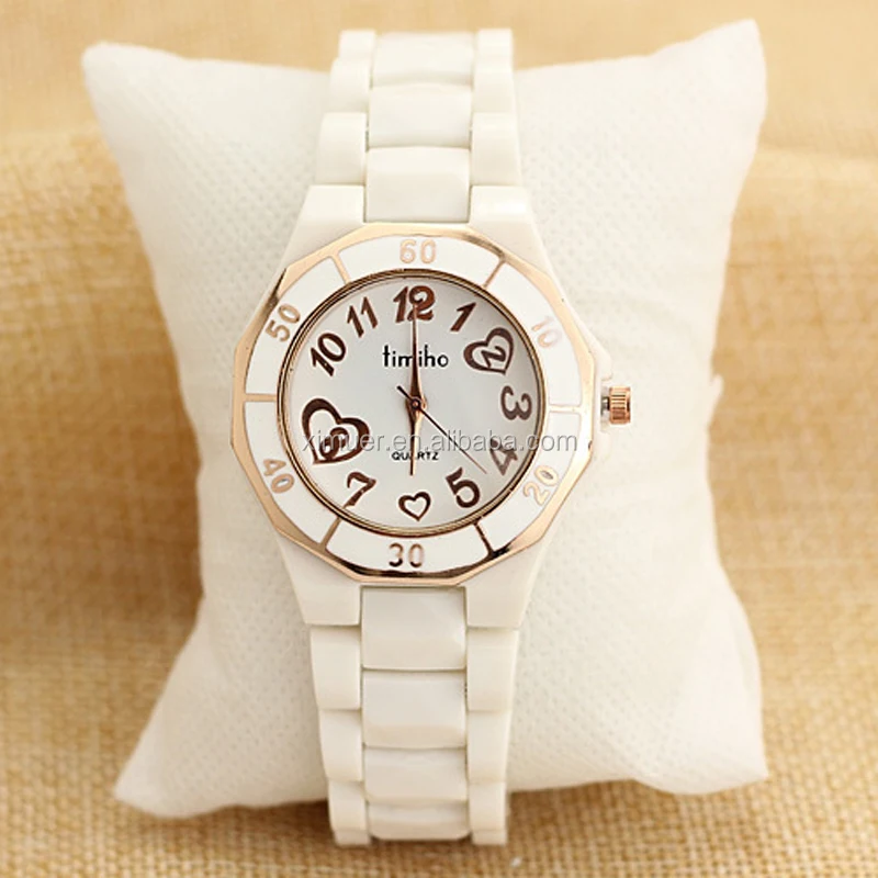 High Quality Elegant Vogue Gilrs Watch Imitation Ceramic Watch