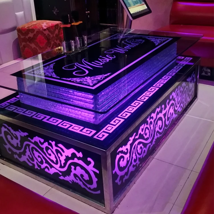 Indoor led light up glow cubes bar tables room furniture