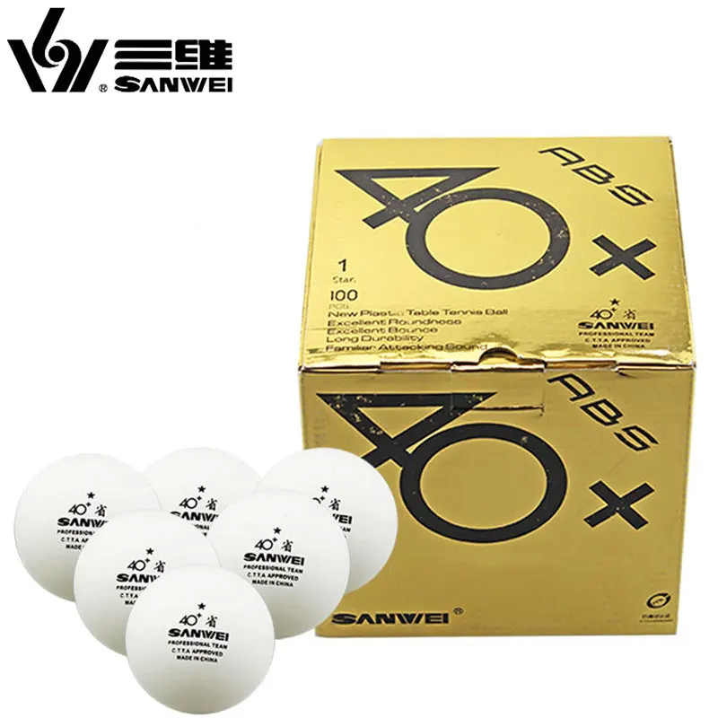 Sanwei  ABS material 1 star ping pong balls daily club training ball table tennis ball