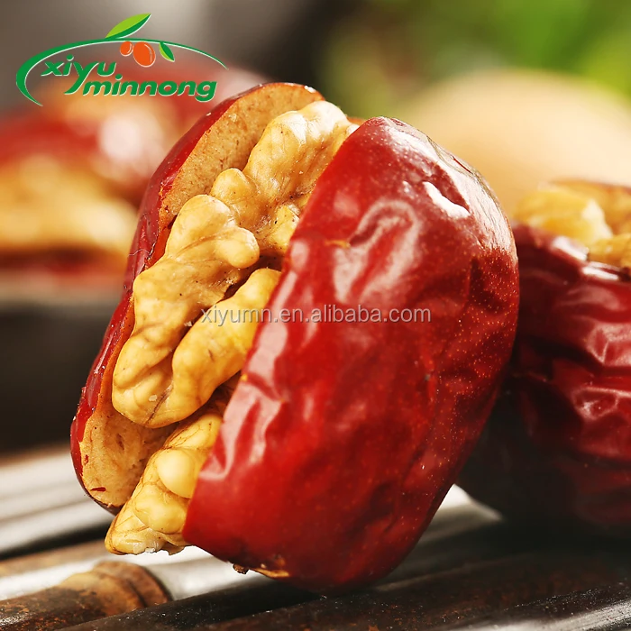 Xinjiang hotan red dated with wensu walnut kernel
