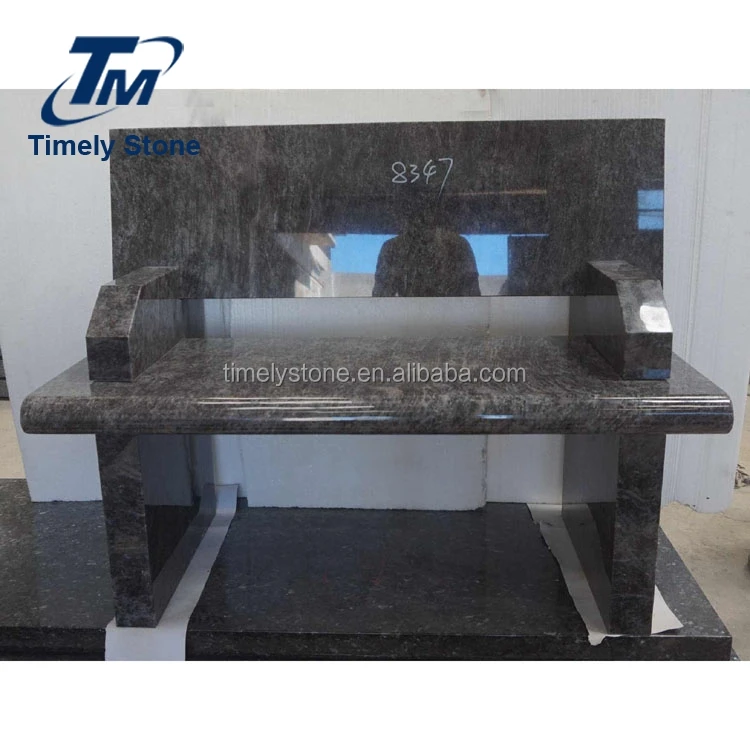 
Natural Blue granite garden stone bench 