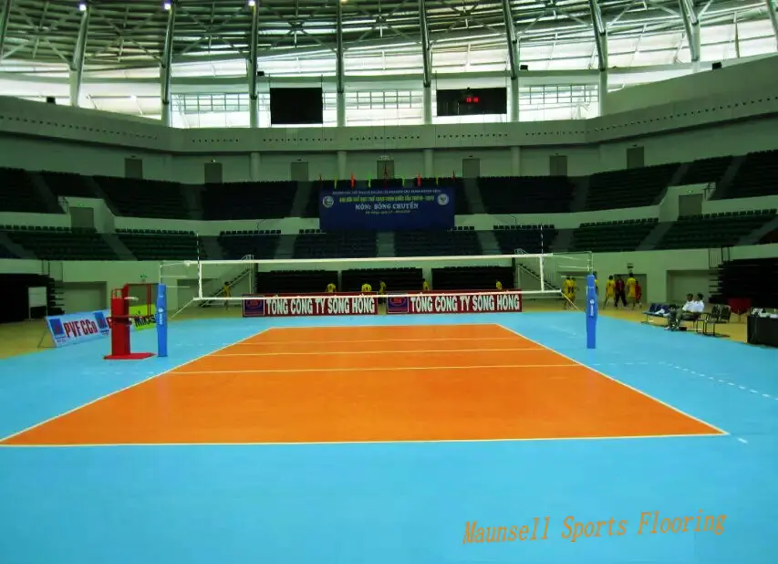 Portable Vinyl pvc plastic and rubber sports court floor for Indoor Tennis and Volleyball Sports Court