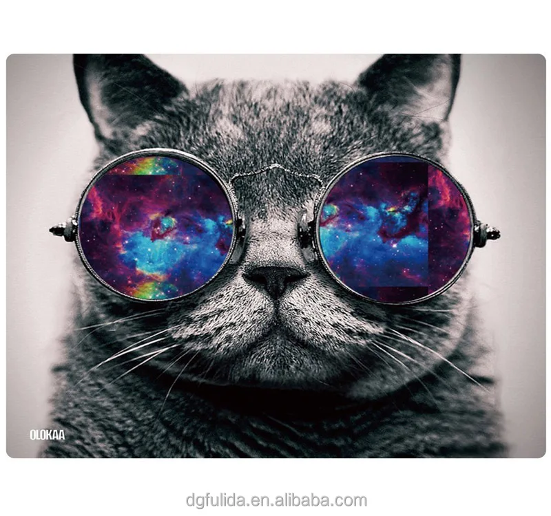 
custom printed cat design cheap large gaming mouse pad 