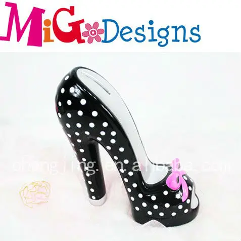 Оптовая продажа, фабричное производство, темный гальванический новый дизайн, высокий каблук, копилка для обуви, копилки, коробки для денег