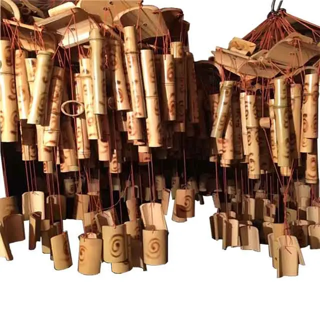 Bamboo wind chimes handmade windchime decoration gift room birthday girl gift