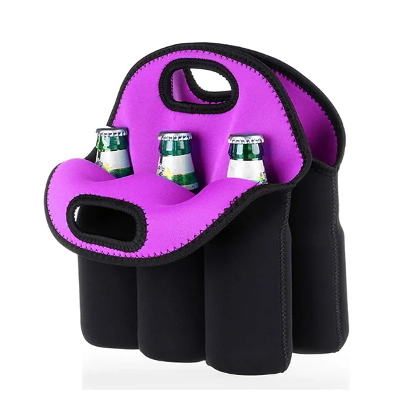 
Customized pattern printing neoprene champagne cooler 