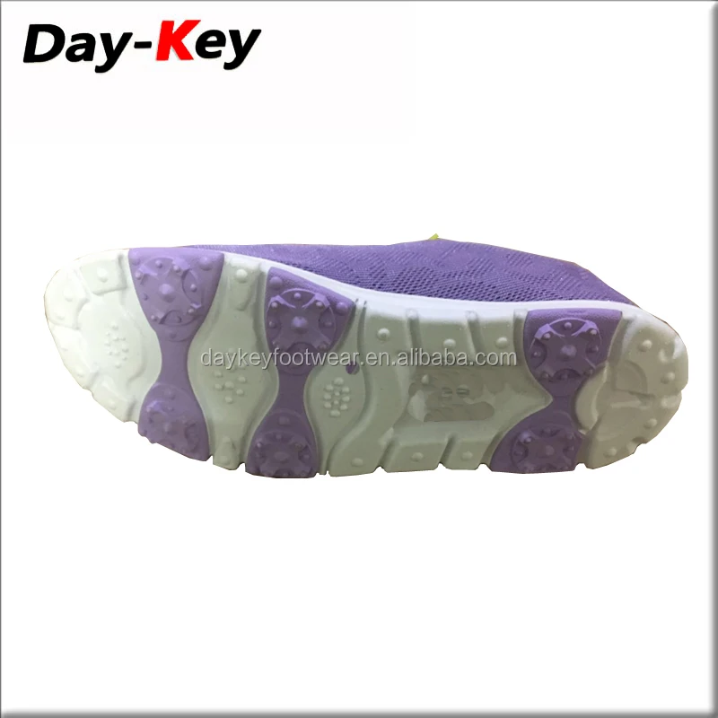 Purple dottedwomen mesh golf shoes/ty dotted cow hide water proof lady golf shoes/amazing sneakers