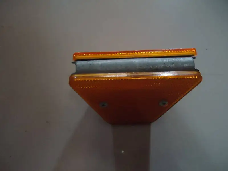 two reflector double-sides support orange Reflective zinc plating delineator road safety signs