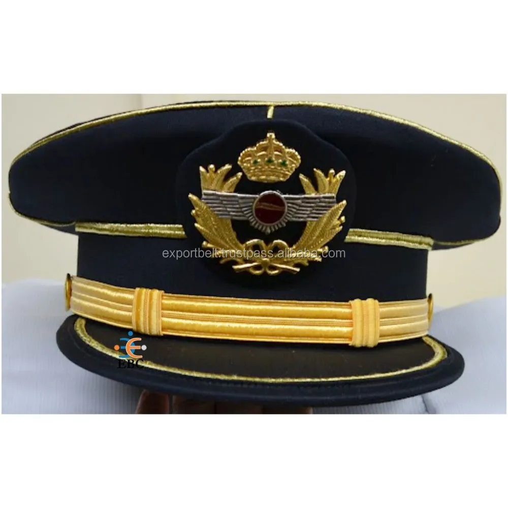 OEM Officer Uniform Peaked Caps Wholesale Peak Cap and Hat with or without Logo Badge Patch