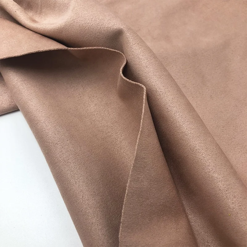 Microfiber Polyester Spandex Blend Fabric for Sofa Car Chair 4 Way Stretch Double Sided Suede Customized 100% Polyester Plain