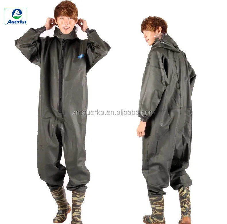 
100% PVC fishing plus size chest wader suit 