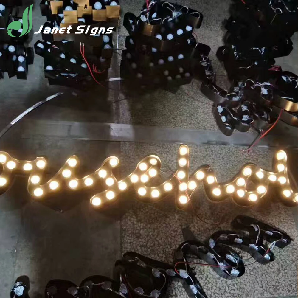 
High quality Vintage marquee bulb channel Letters 