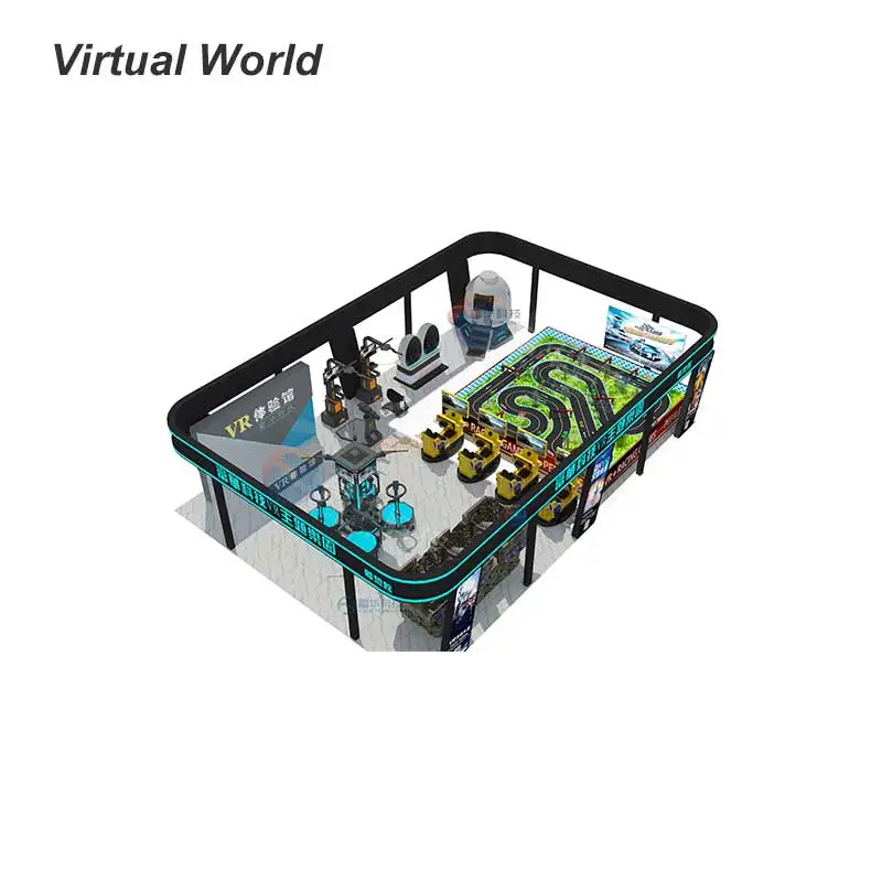 Amusement Park product with VR flight shooting Virtual Reality Room VR simulator for theme Park