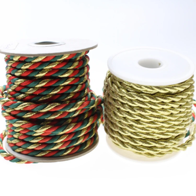 Wholesale high quality colorful twisted nylon cord rope for cloth