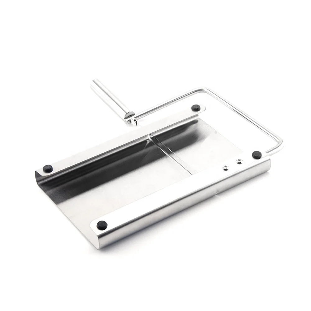
2020 New Creative Kitchen Gadget Butter Cutting Plate Custom Stainless Steel Food Cheese Slicer Cheese Wire Cutter 