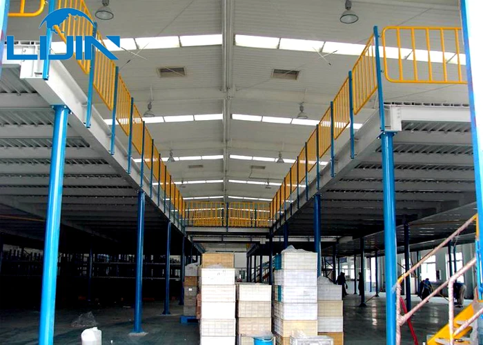 High quality long span warehouse storage rack cold rolled steel column H beam platform
