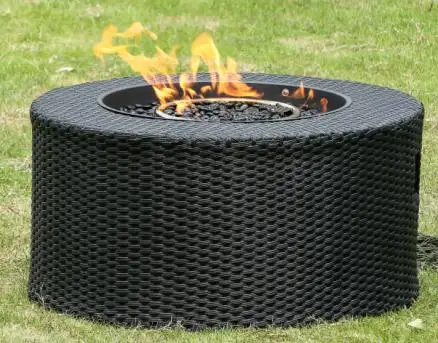 YOHO Outdoor Luxury Cast aluminum Tabletop gas fire pit table gas aluminum tube gas table burning fire place