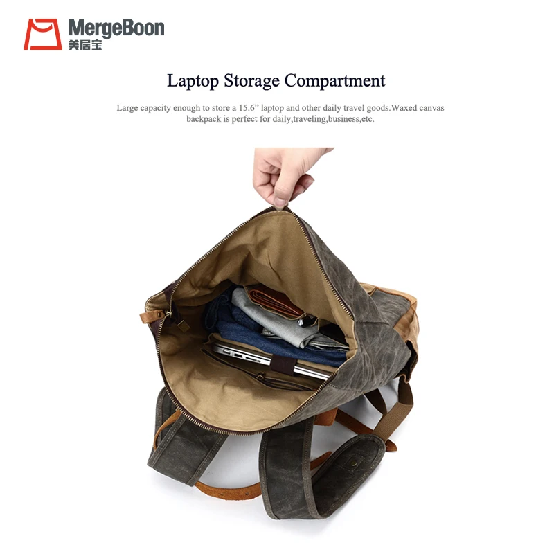 Лидер продаж, зеленый вощеный холст, рулонный школьный рюкзак, винтажная сумка