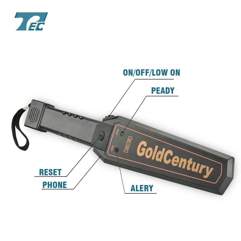 HOT! Security Hand-held Metal Detector for Body Safety GC-1001