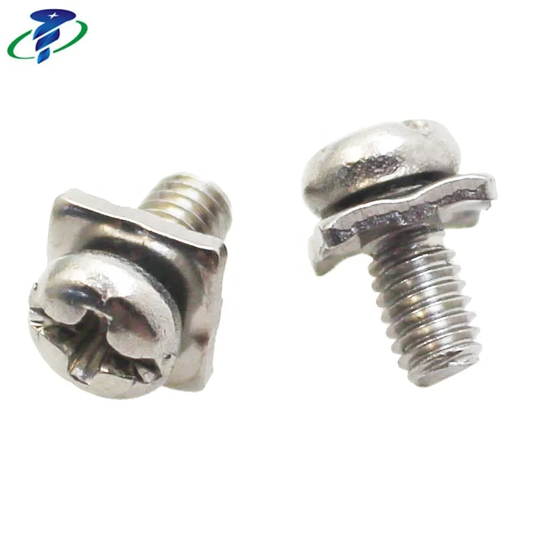 Low Votalge Plain Wire Connect Screw With Washer For Electric Equipment