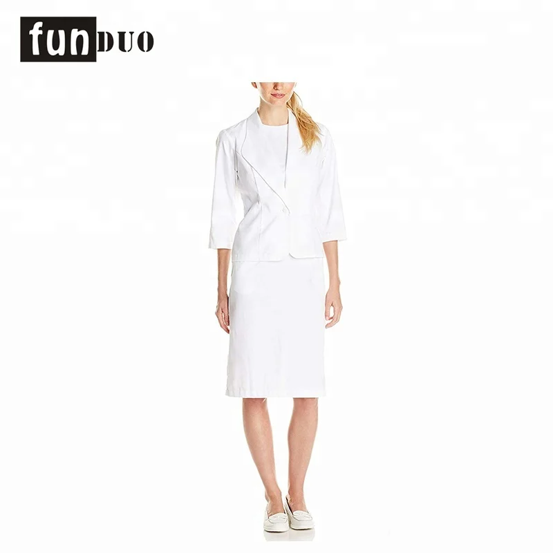 New Style Design Hospital White Nurse Uniform Dress