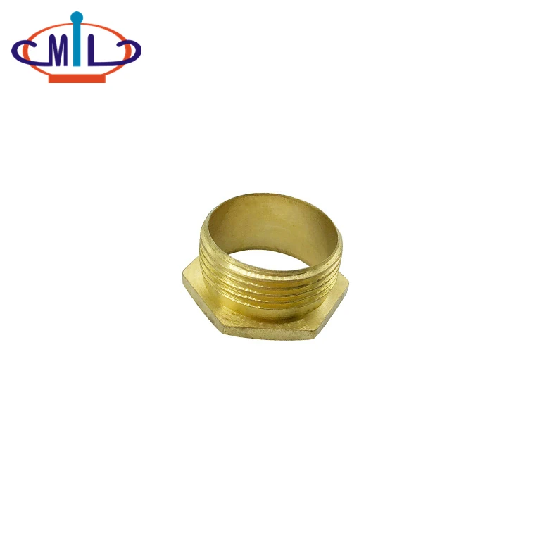 conduit fittings short male brass bush