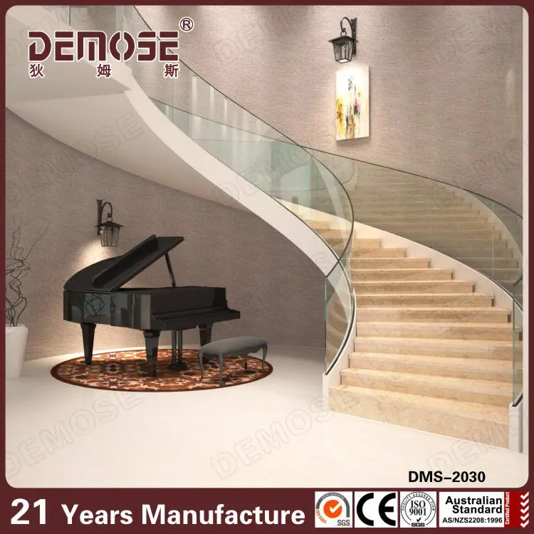 prefabricated luxury villa fancy marble staircase