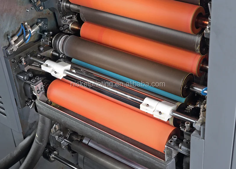 FS350 PS plate 5 color semi rotary offset label press