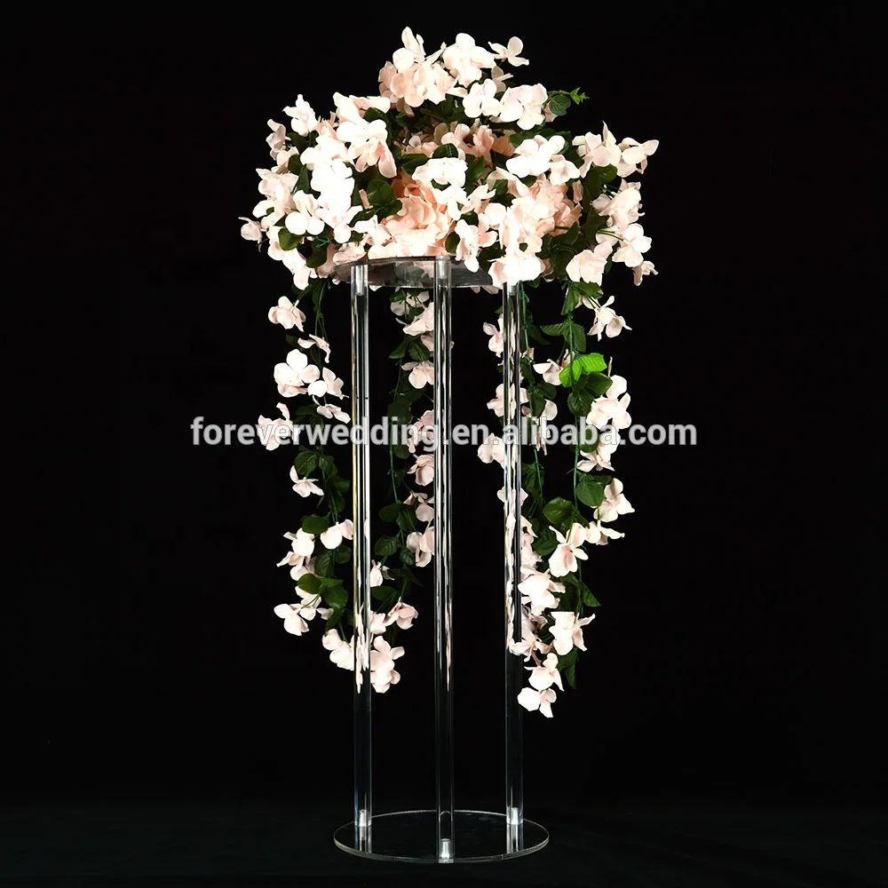 
High quality transparent clear acrylic flower stand/ wedding table centerpiece 