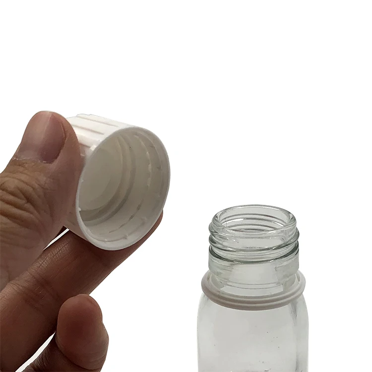 Custom fancy clear pharmaceutical glass syrup bottle 200ml