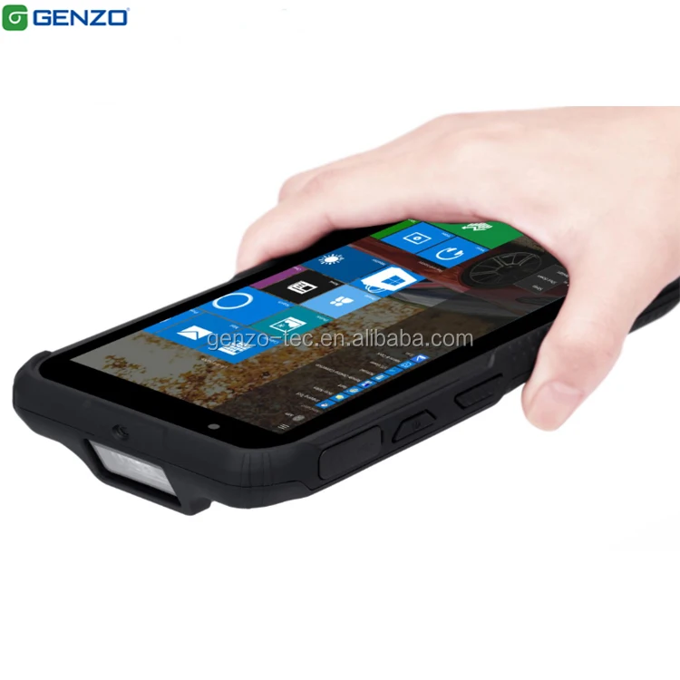 
4G/ Wifi/ BT /GPS Window 10 Rugged Smartphone PDA UHF RFID Handheld Chip ID Card Reader with 5.98 Inch Display Rugged PDA 
