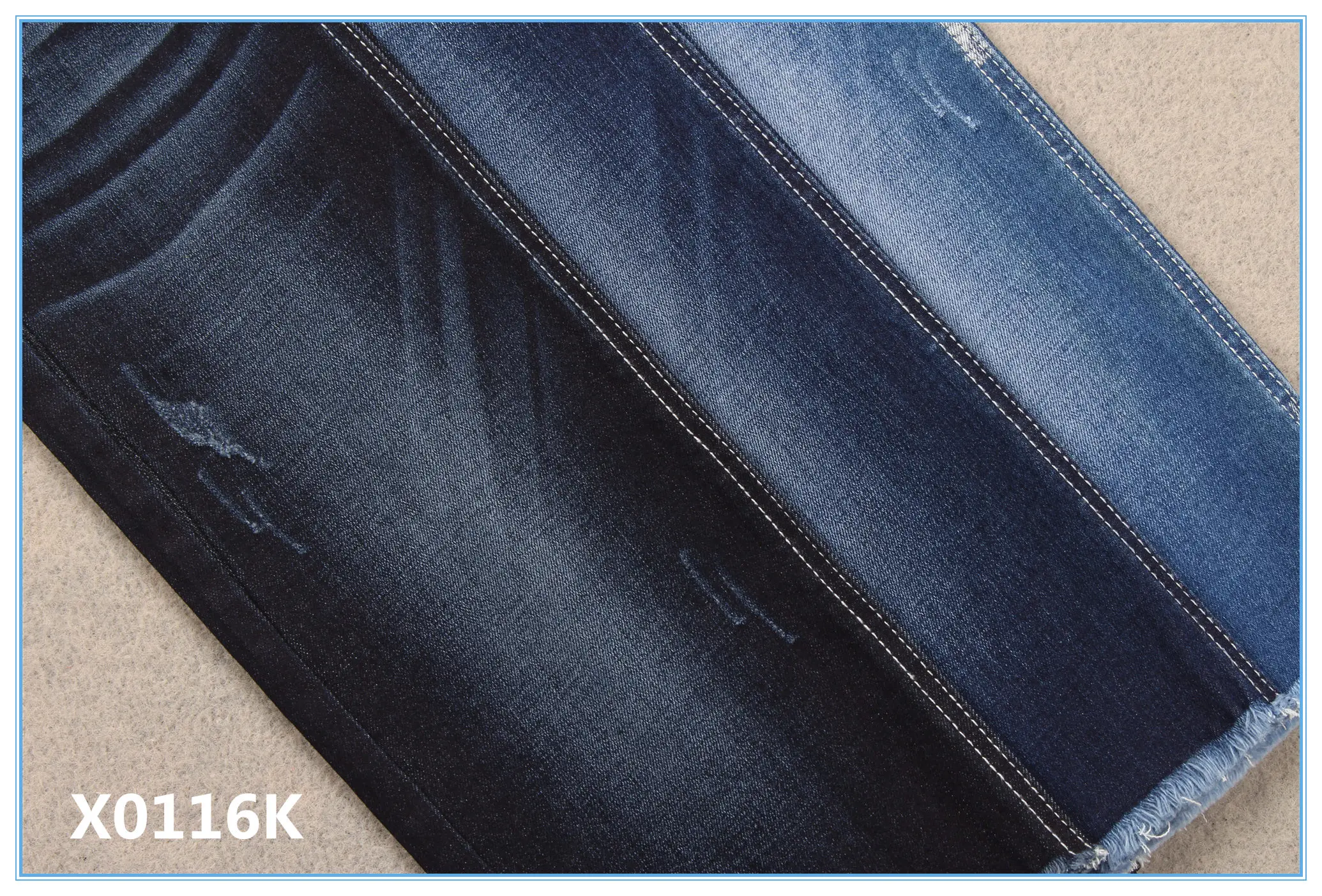 Repreve certificate recycled plastic bottle unifi polyester stretch denim fabric for jeans