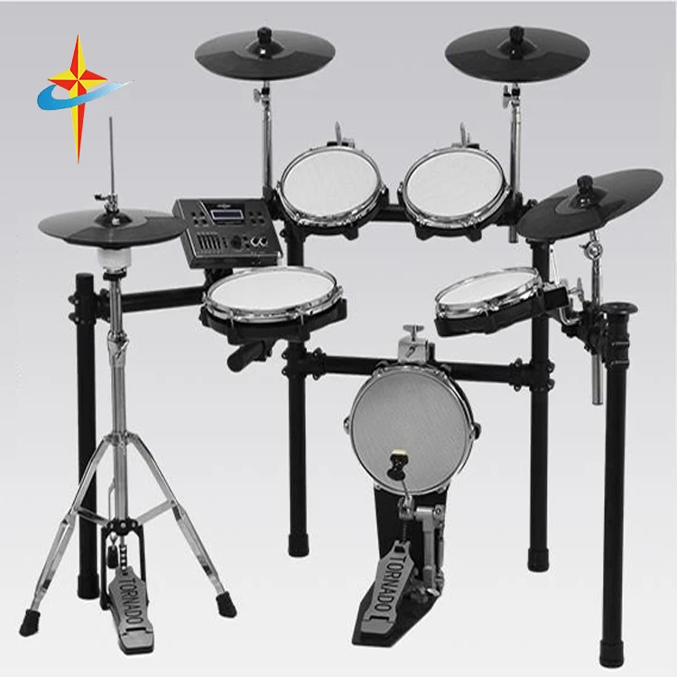 China Hot Sell Professional Oem Electronic Black Drum Set
