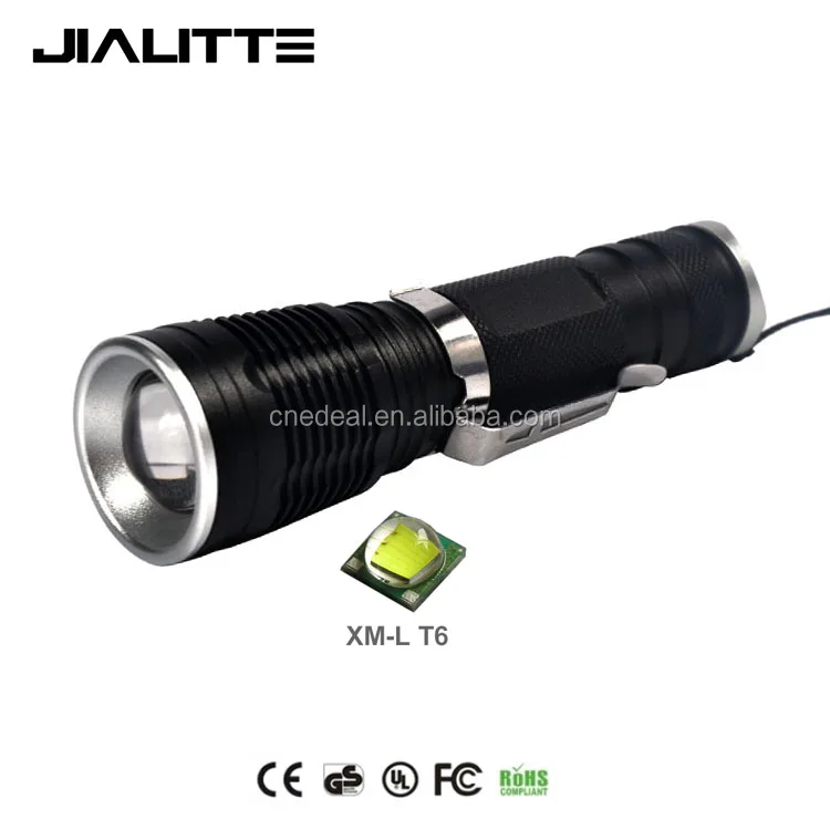 Jialitte F039 Aluminum Alloy CREEs T6 Led Zoomable Torch Portable Hunting Waterproof LED Flashlight