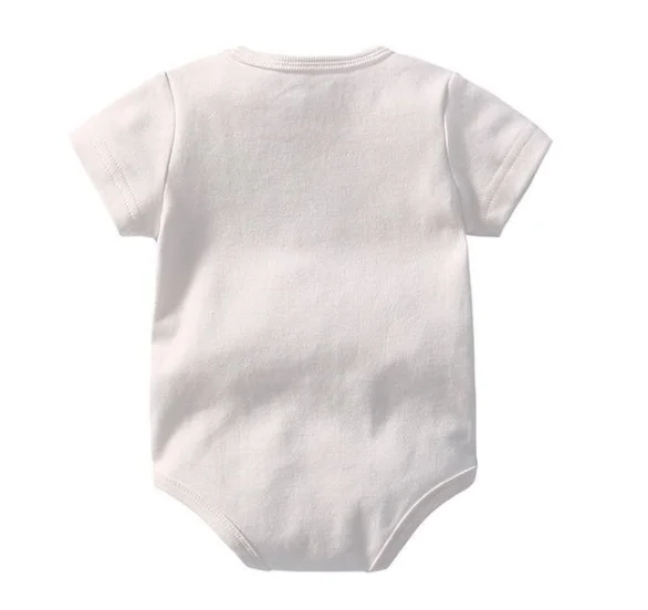 Cheap wholesale white plain baby bodysuit organic cotton newborn infant simple romper