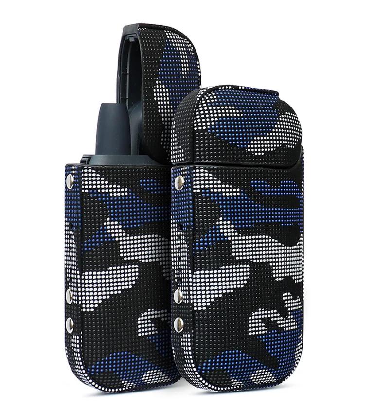 
2020 Fashion e cigarette camouflage pattern cover Pouch PU Cases for use with iqos 24 plus 