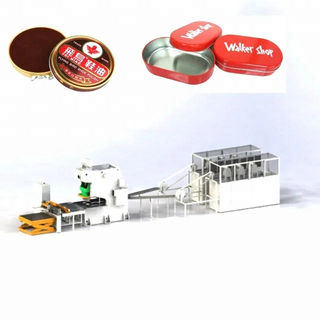 Automatic making machine for skin care product shoe polish leather cream tin can