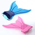 Swimming Fins Mermaid Monofin Fin Flippers Swimming Tails Adjustable Boys Girls Kids 45 40 7 cm