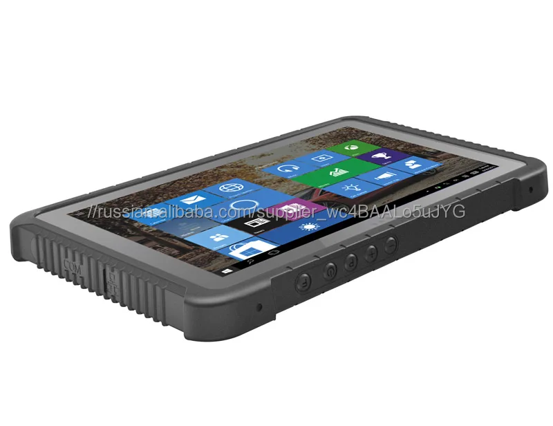 10-дюймовый наружный водонепроницаемый капюшон NFC 1D 2D штрих-код отпечатка пальца win10 и Android 5.1 Прочный промышленный